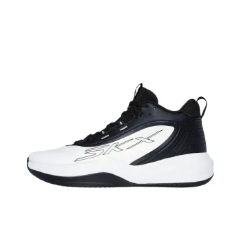 Skechers Slip Resistant Abrasion Resistant Shock Absorbers Mid Top Basketball Shoes Men's White