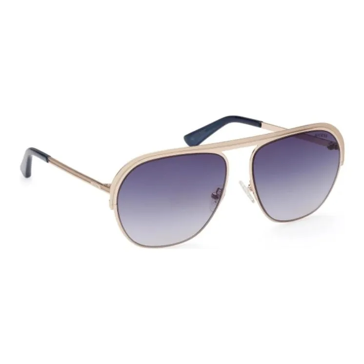 GUESS Metal Aviator Sunglasses Unisex Gold-3