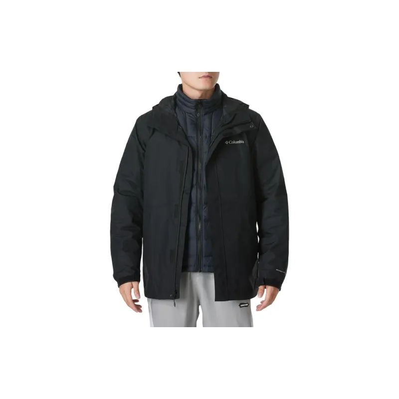 Columbia 24 Fall Waterproof And Windproof To Keep Warm Windbreaker Jacket Men's Black-2