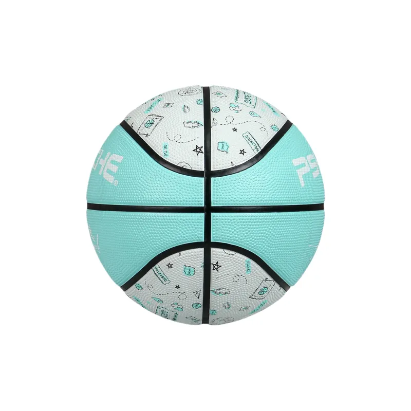 PSYCHE Rubber Basketball Mint Green Size 5 Training Kids'-4