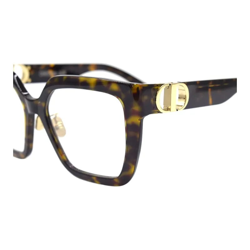 DIOR Square Eyeglass Frames Women's Tortoiseshell-2