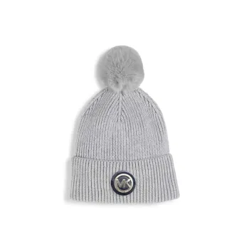 MICHAEL KORS Logo appliqué Ribbed Beanie