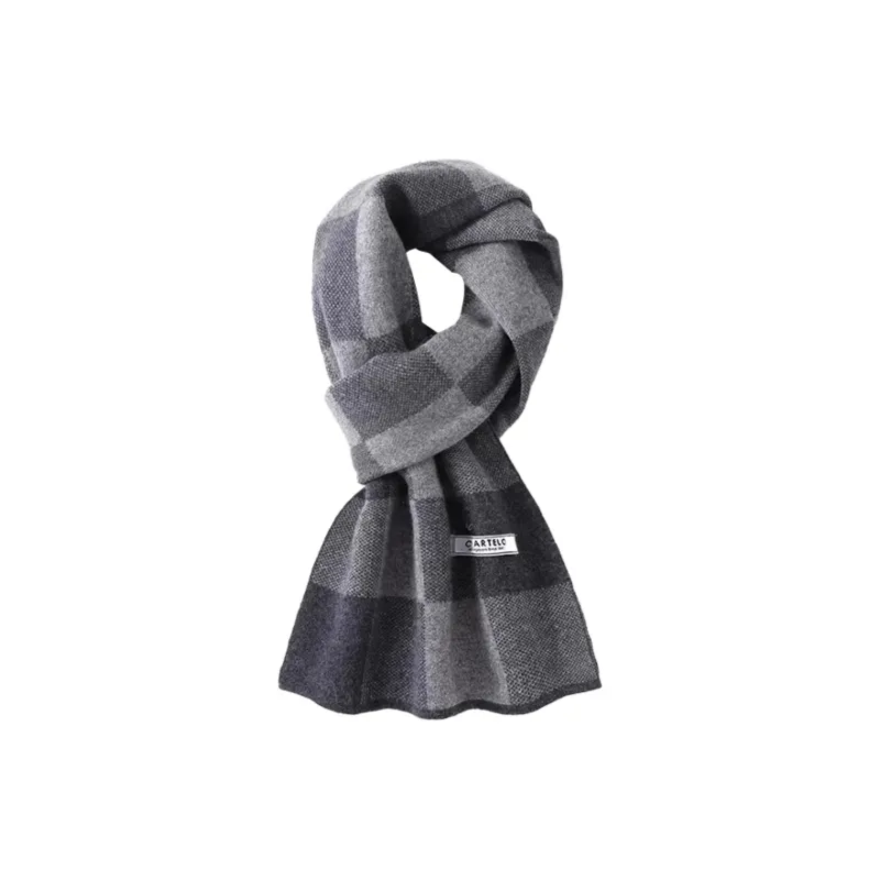 CARTELO Cashmere Knit Scarves Unisex-1