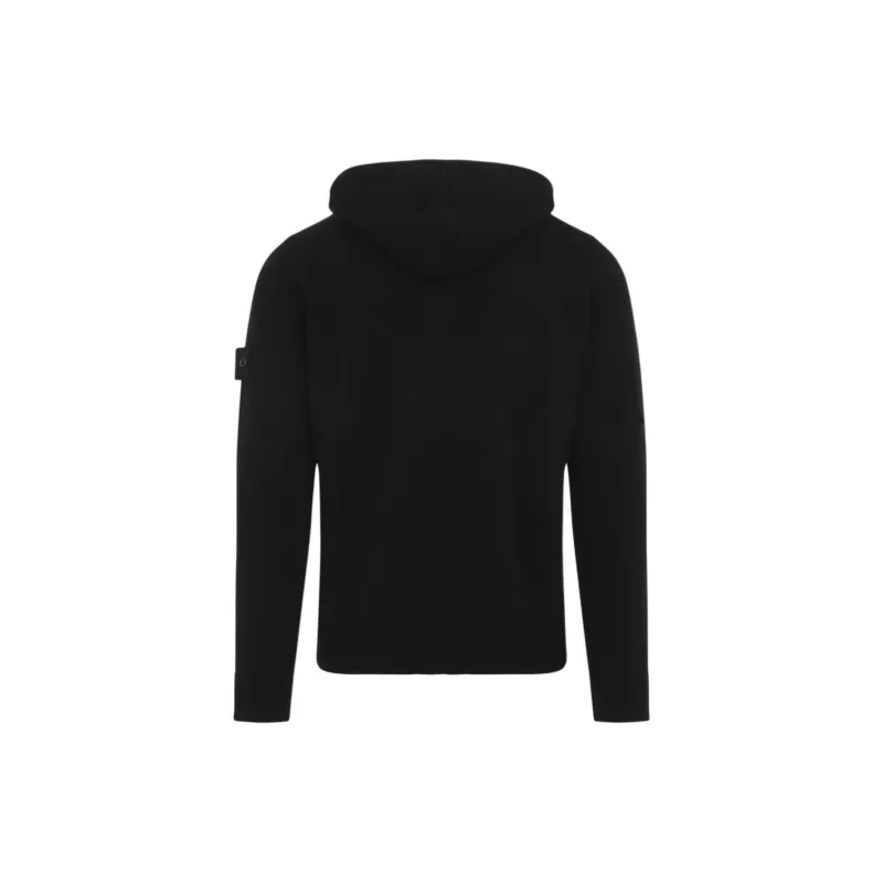 STONE ISLAND Logo Patch Knitted Cardigan-1
