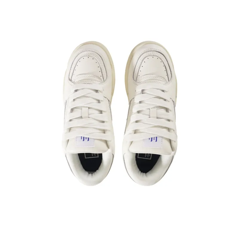 Ollieskate Air Force 1, Fashion White Sneakers Anti Slip Wear Resistant Low Top Skateboard Shoes Unisex White-3