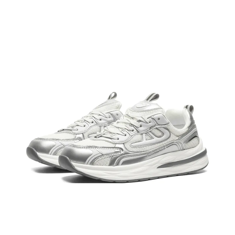 GNVA Breathable Low Top Chunky Sneakers Unisex Silver Box-3