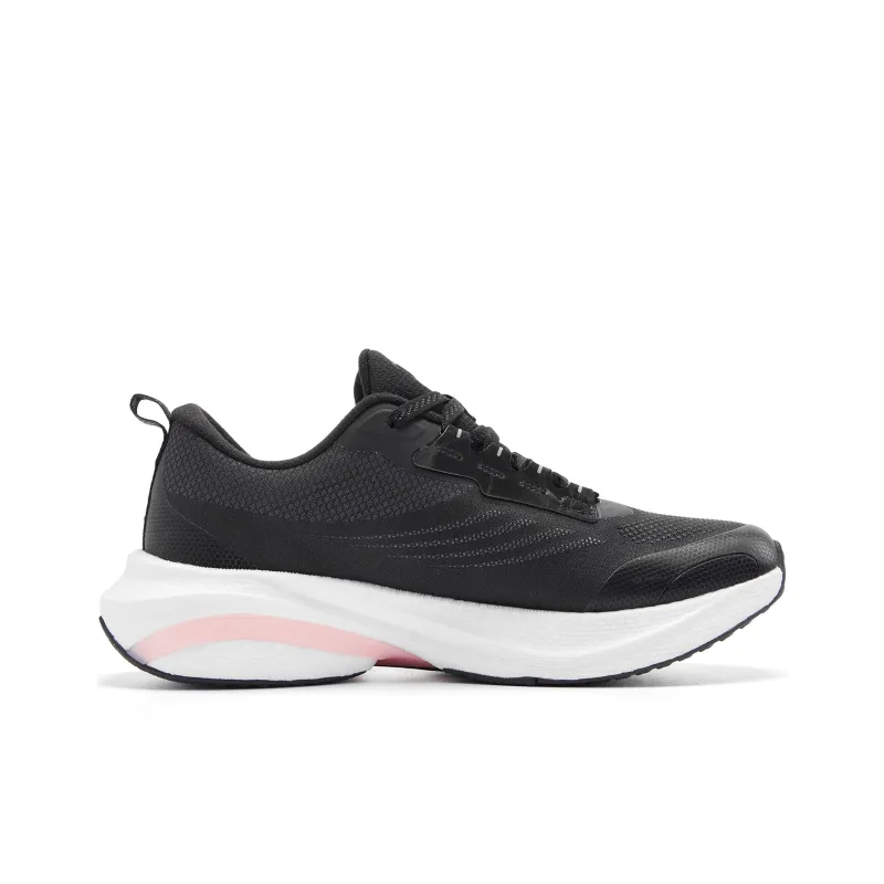 QIAODAN Rain Swallow 4.0 Running Shoes Women's Low Top Black/Light Purple Blue-1