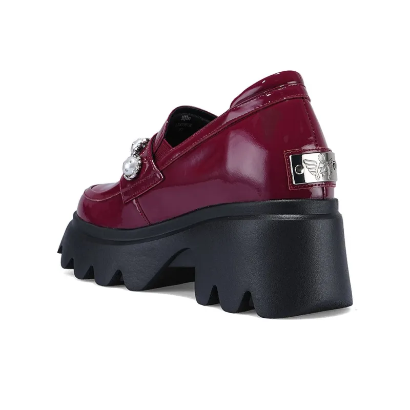 Iijin Loafers Women's Dark Red-2
