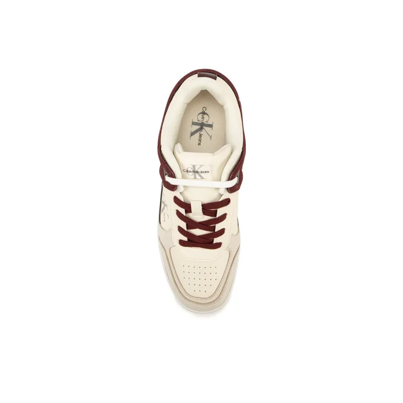 CKJ CALVIN KLEIN JEANS Low-Top Skateboard Shoes Men's Cow Ivory-2