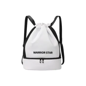 Warrior Polyester Gym Bag Large Size Unisex Black White