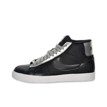 Nike SB Blazer Anti Slip Wear Resistant Mid Top Skateboard Shoes Men's Black Silver