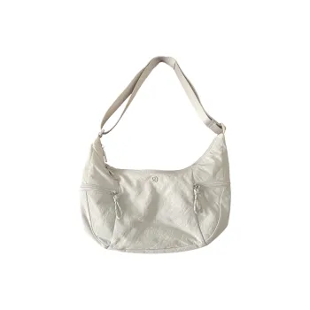 Lululemon Polyester Croissant Bag Canson Bag Handbag Shoulder Bag Regular Women's Bone White