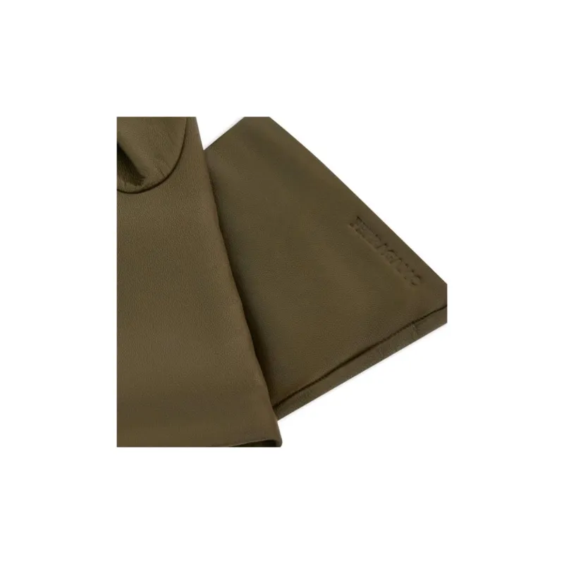 FERRAGAMO Cashmere Gloves Women's Green-2