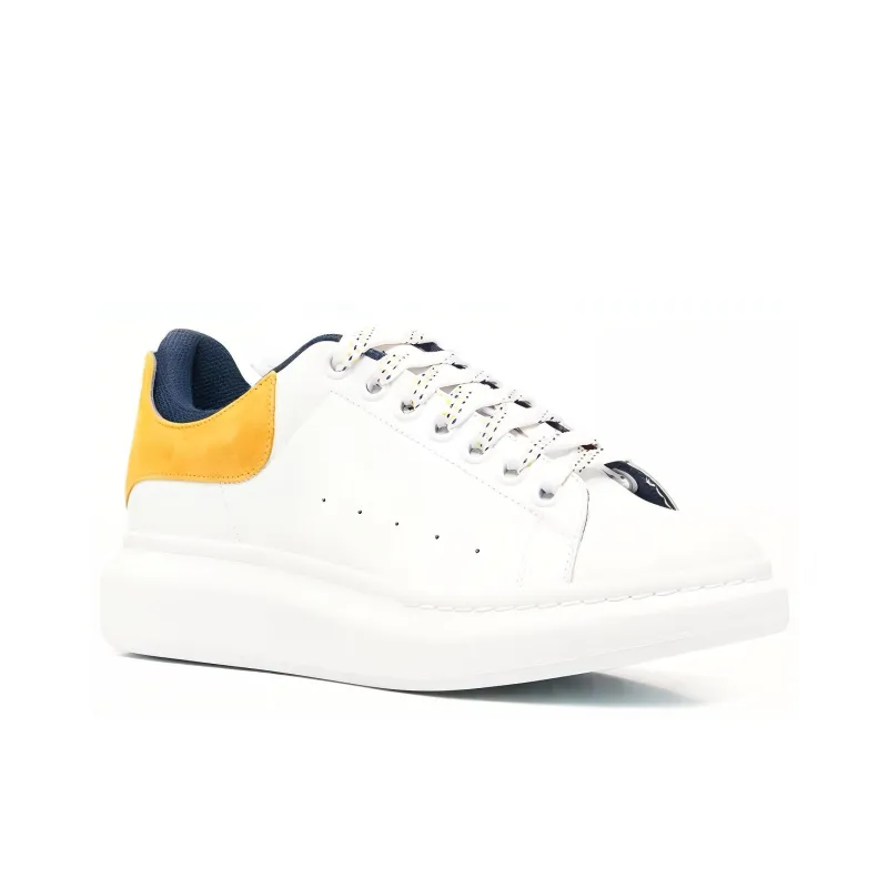 Alexander McQueen Oversized Sneaker 'White Pop Yellow Navy'-2