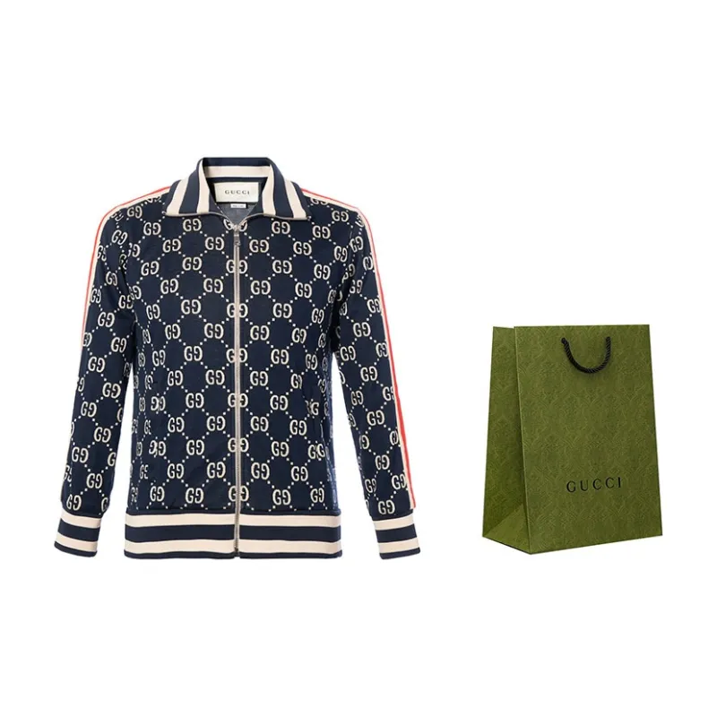 GUCCI Gg Jacquard Cotton Jacket-3