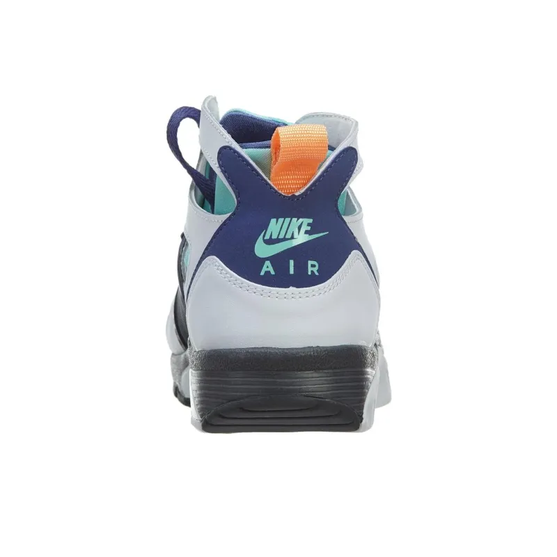 Nike Air Trainer Huarache Anti Slip Wear Resistant Low Top Vintage Basketball Shoes Men's White Blue-5