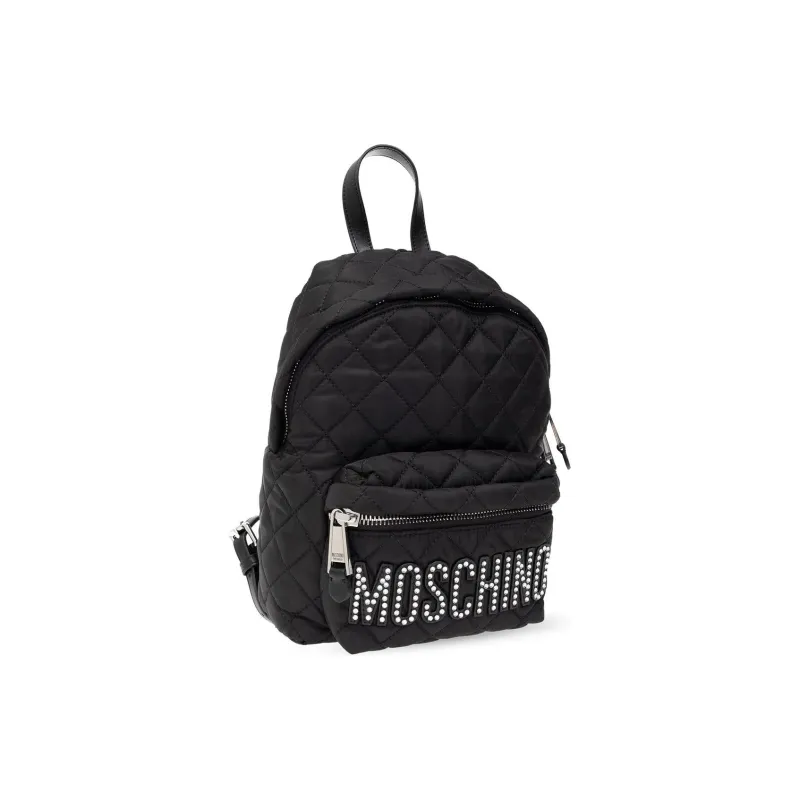 MOSCHINO Logo-Embellished Zip-Up Quilted Backpack-1