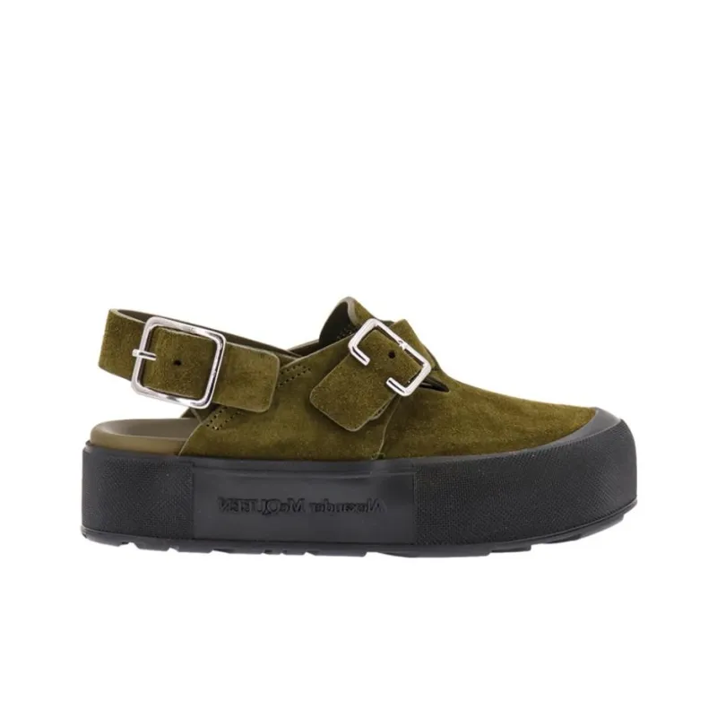 Alexander McQueen Suede 55mm Buckled Sandals-1