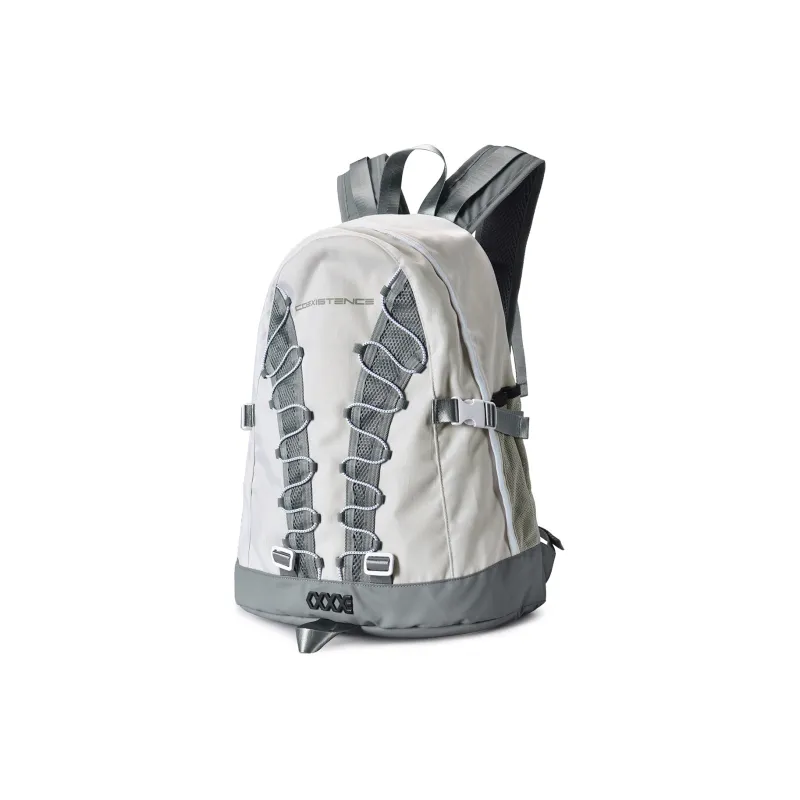COEXISTENCE Polyester Water Repellent Travel Hiking Commute Outing Backpack Regular Unisex White-0