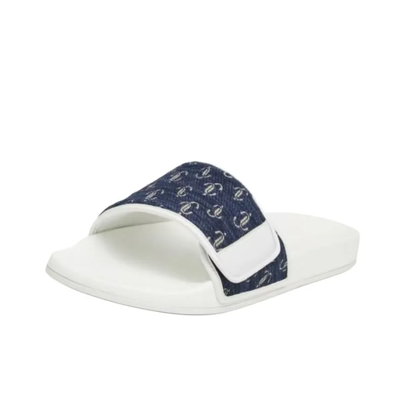 Jimmy Choo Fitz/M JC Logo Stylish Sandals Men's Blue White-2