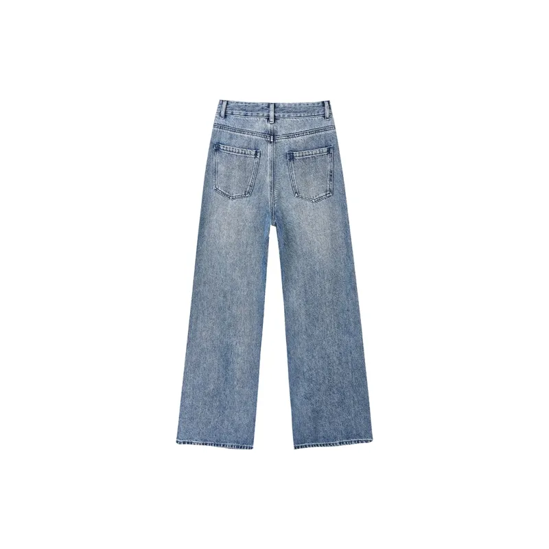 Yu Qianwen Jeans Women's Denim Blue-1