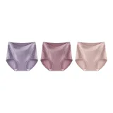 E Set-High-Rise Plus Size-Purple+Dark Purple+Milk Coffee (3 Pack)