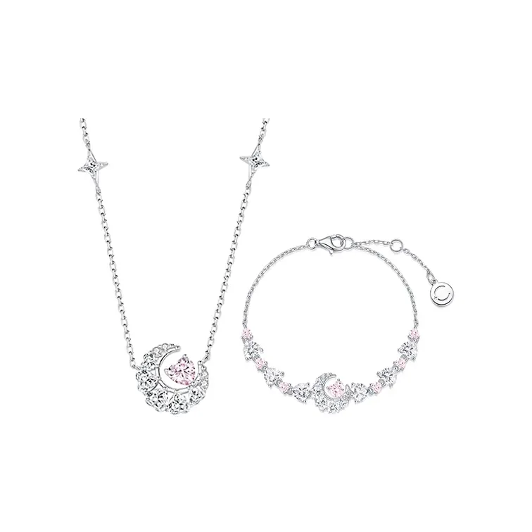 FANCI Dreamy Heart Moon Series S925 Silver Bracelets Women's-2