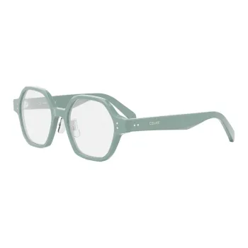 CELINE Acetate Irregular Shape Eyeglass Frames Unisex Blue