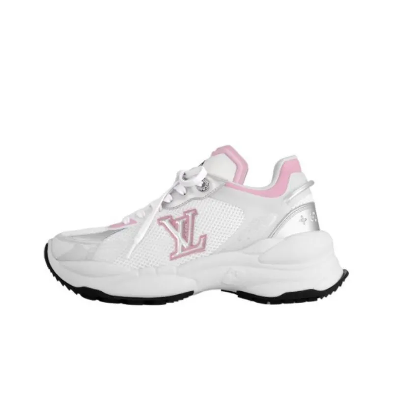 LOUIS VUITTON Run 55 Low Top Sports Casual Shoes Women's White Pink-0