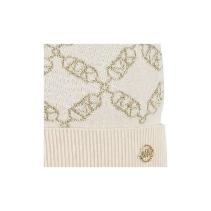 MICHAEL KORS Logo jacquard Pompom Beanie-2