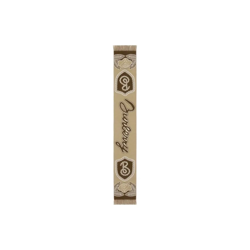 Burberry Cashmere Knit Scarves Unisex Brown-1