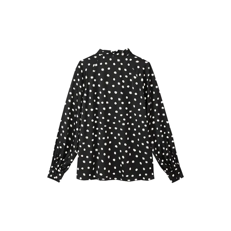 Yu Qianwen Shirt Women's Black White-1