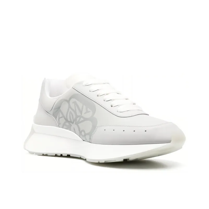 Alexander McQueen Sprint Runner Light Grey White-2
