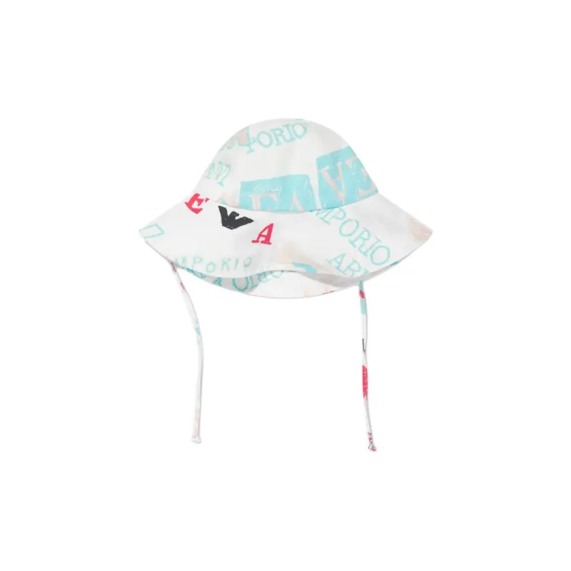 EMPORIO ARMANI All Over Logo Printed Lanyard Hat-1