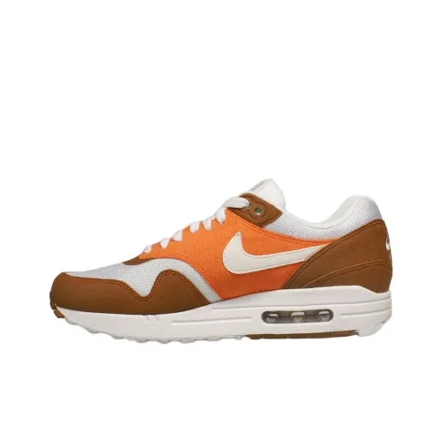 Nike Air Max 1 Running Shoes Unisex Low-Top White/Brown/Orange