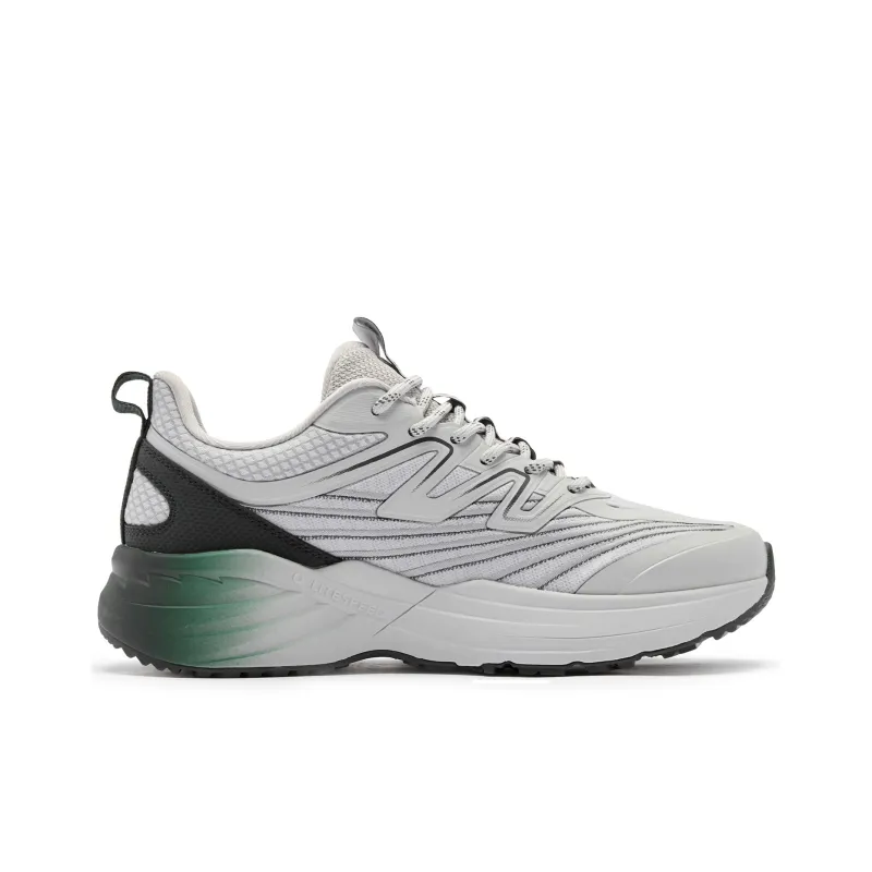 QIAODAN Running Shoes Men Low Top Mist Gray/Wutong Green-1