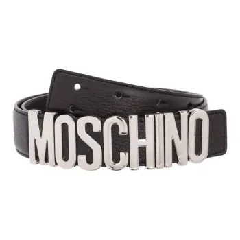 MOSCHINO Logo Lettering Buckle Belt