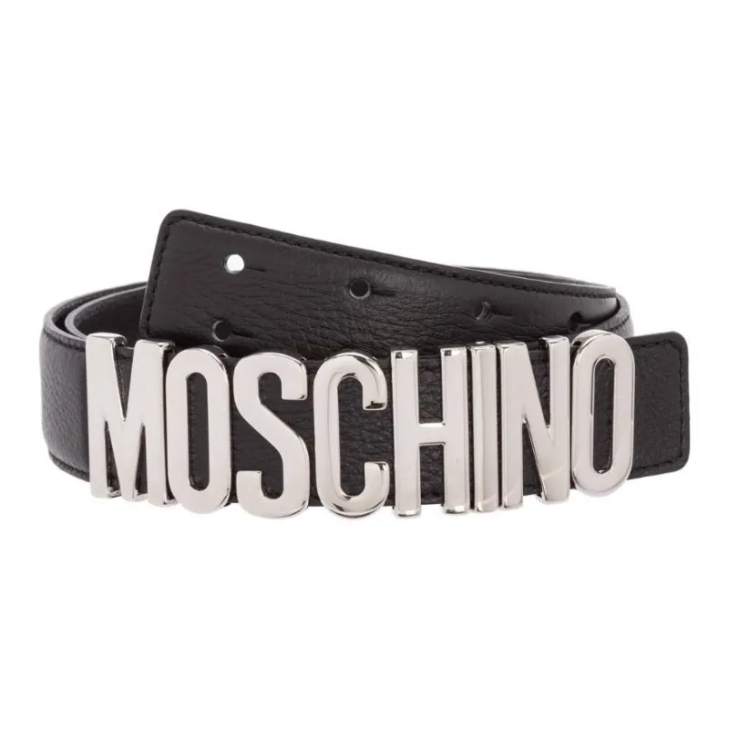 MOSCHINO Logo Lettering Buckle Belt-0