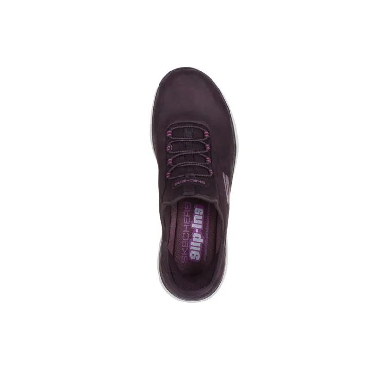 Skechers Slip Ins Anti Slip Wear Resistant Low Top Casual Shoes Women's Brown-3