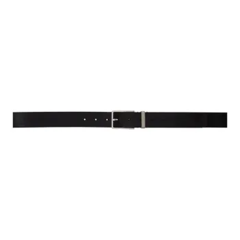 MM6 Maison Margiela Numeric Logo Calfskin Leather Belts Unisex Black Width: 4cm