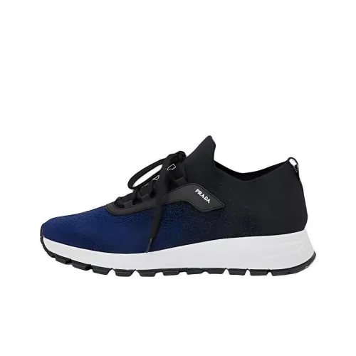 PRADA Casual Shoes Men Low-Top Blue Black