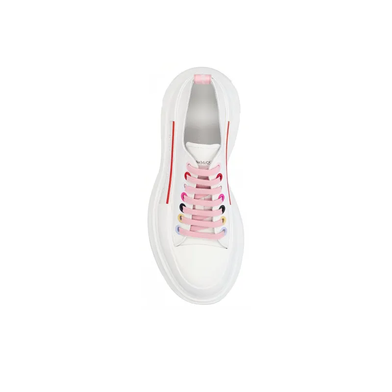 Alexander McQueen Tread Slick Low Lace Up White Multi Women's-4