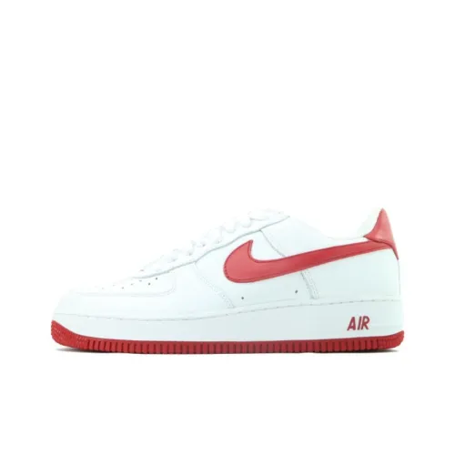 Nike Air Force 1 Anti Slip Wear Resistant Low Top Skateboard Shoes Men's White Red