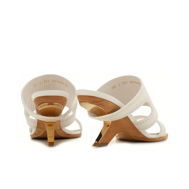 Alexander McQueen Slide Slippers Women's White-4