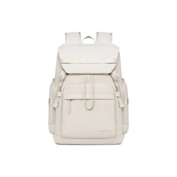 Super Five Polyester/Oxford/Water-Resistant Backpack Unisex Multicolor/Ecru/Black/Gray