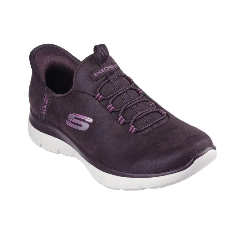 Skechers Slip Ins Anti Slip Wear Resistant Low Top Casual Shoes Women's Brown-2