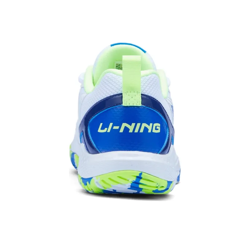 LiNing Anti Slip And Wear Resistant Breathable Low Top Badminton Shoes Unisex White Blue-3