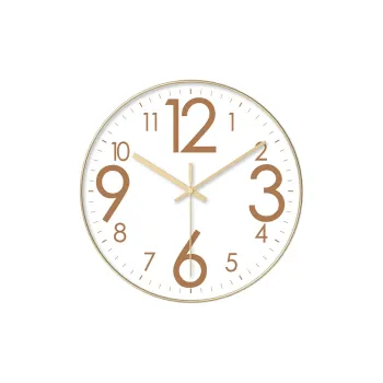 WEESHI Sweeping Seconds Movement Minimalist Style Fashion Wall Clock Unisex White Dial
