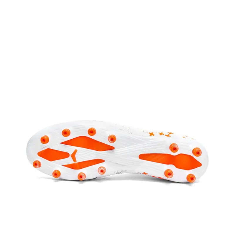 VAKY AG Rubber Short Studs TF Rubber Broken Studs Cushioned Slip-Resistant Abrasion-Resistant Soccer Shoes Unisex White-4