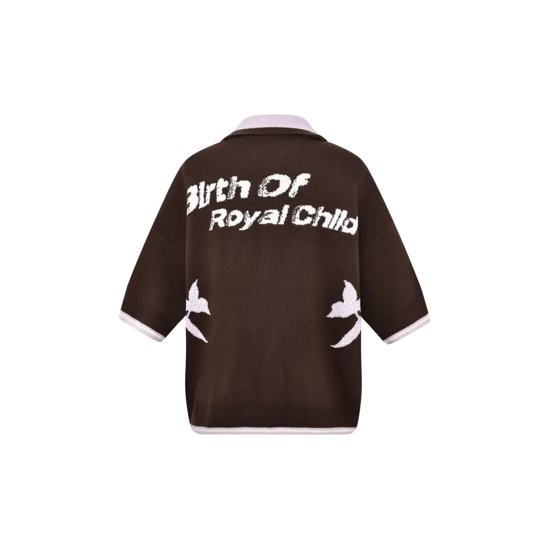 BIRTH OF ROYAL CHILD FW24 Polo Shirt Unisex Brown-1
